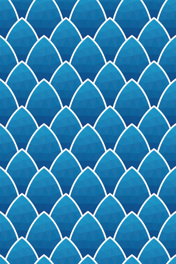 Blue seamless art deco