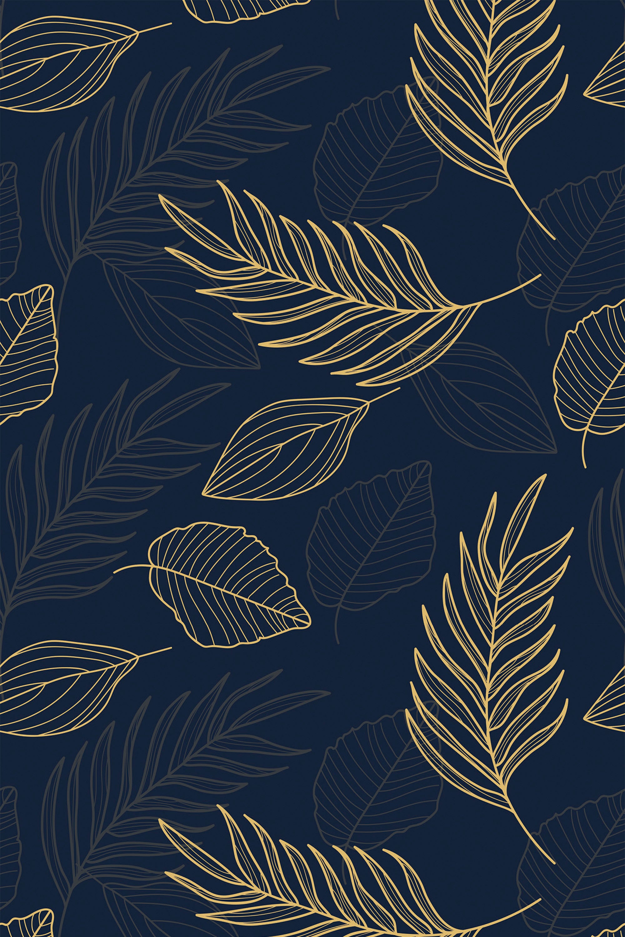 gold leaf pattern wallpaper