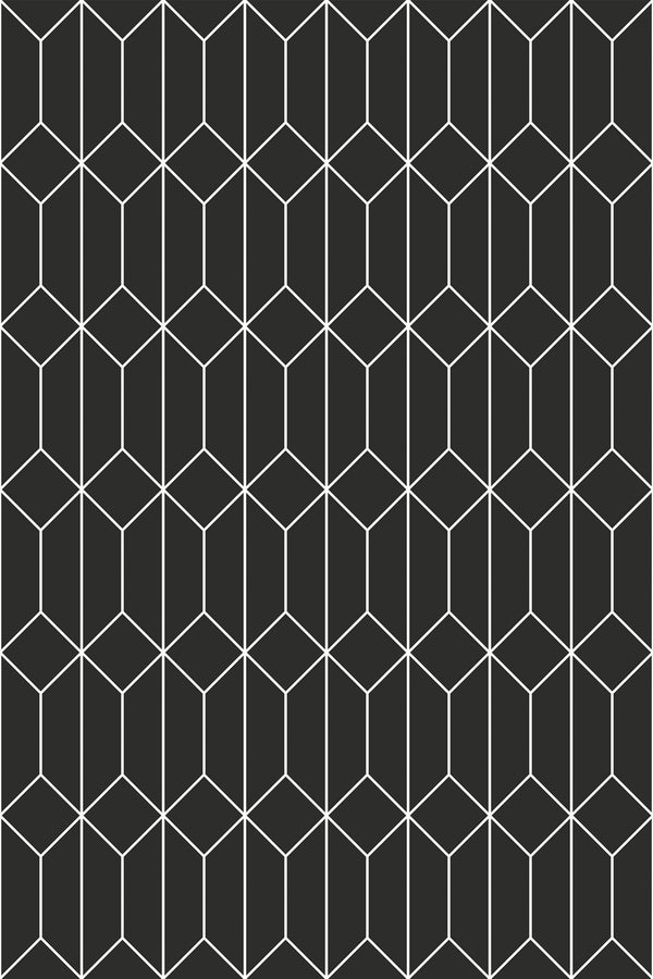 Black geometric hexagon