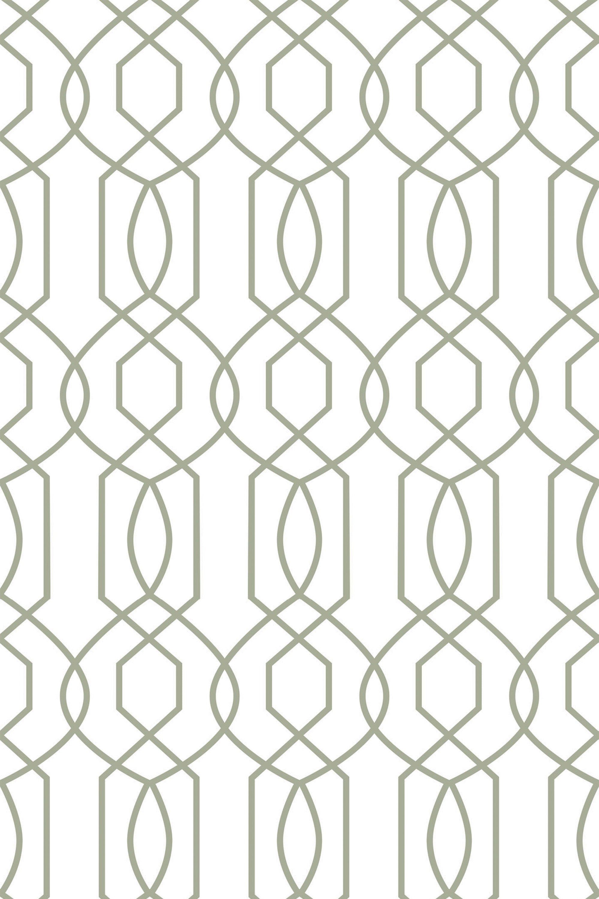 Elegant geometric Art Deco line pattern in a repeating design on peel and stick removable wallpaper.