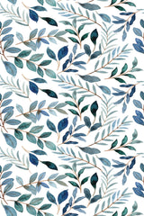 Blue watercolor Leaf