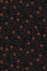 Vibrant orange citrus fruits nestled among dark green foliage on a black background, creating a striking contrast for a bold and modern home decor, peel and stick removable wallpaper.