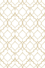 Elegant interlocking chain pattern in gold on a neutral background for a sophisticated look, peel and stick removable wallpaper.