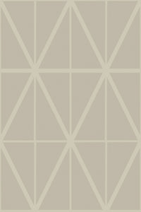 Geometric beige and light gray triangles form a repeated diamond pattern on a neutral background, offering a clean, modern look, peel and stick removable wallpaper.