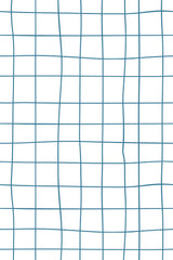 Wavy blue grid lines create an abstract, minimalist design on a white background, ideal for adding a modern touch to any room. Peel and stick removable wallpaper.