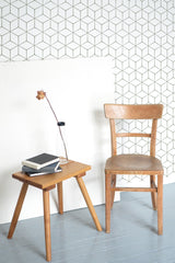 Self-adhesive luxury hexagon wallpaper with a minimalist geometric pattern in a subtle monochrome design.