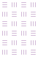 Aesthetic geometric wallpaper design with a repeating pattern of simple purple vertical and horizontal lines arranged in a grid layout on a white background. Peel and stick removable wallpaper.