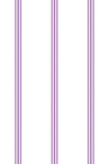 Vertical purple stripes evenly spaced on a white background with thicker sets of stripes alternating with thinner single stripes. Peel and stick removable wallpaper.