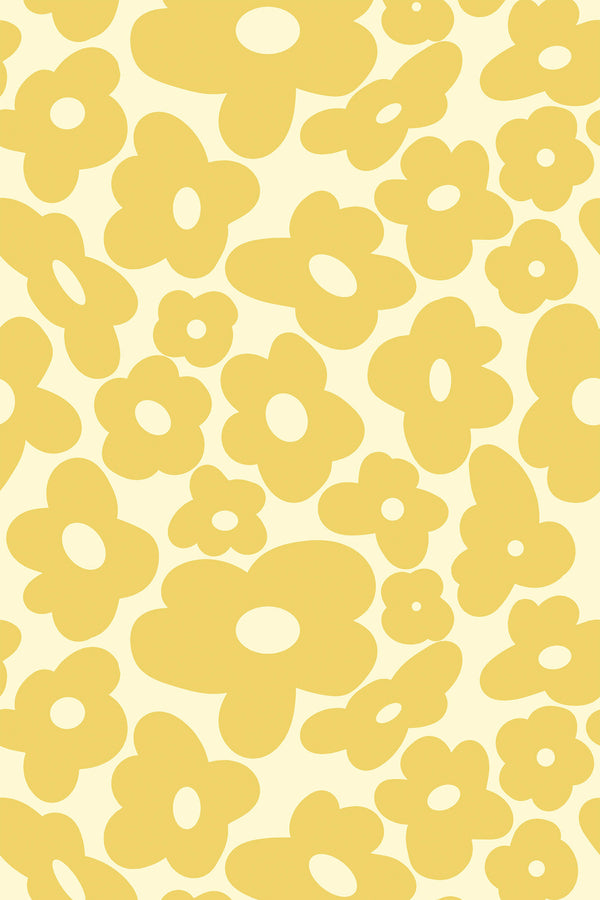 Yellow funky flowers