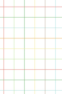 Thin, uniformly spaced horizontal and vertical lines in various colors, such as red, green, yellow, orange, and blue, run across a white background, forming a grid pattern. Minimal and clean design, peel and stick removable wallpaper.