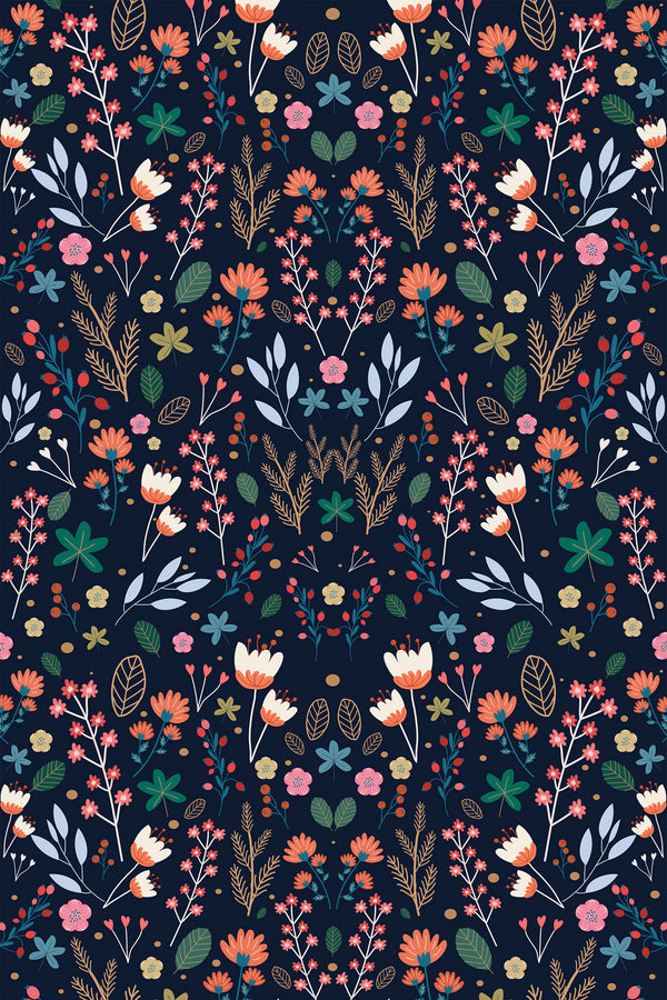 Dark scandinavian floral