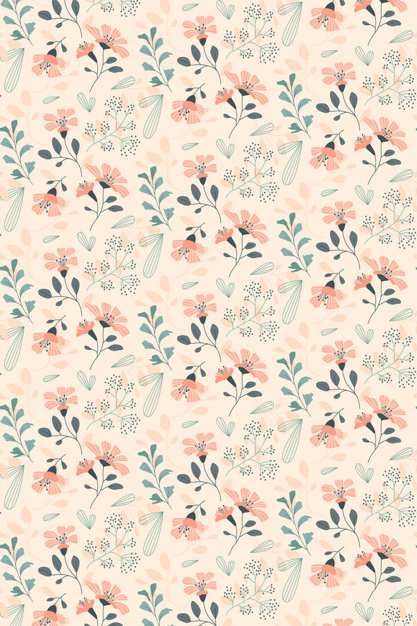 Pastel pink floral