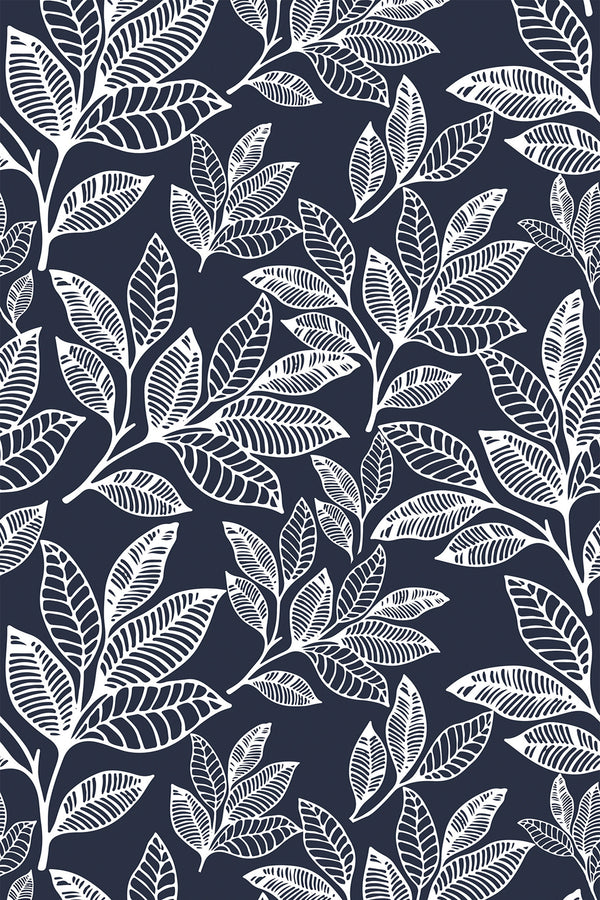 Navy seamless leaf