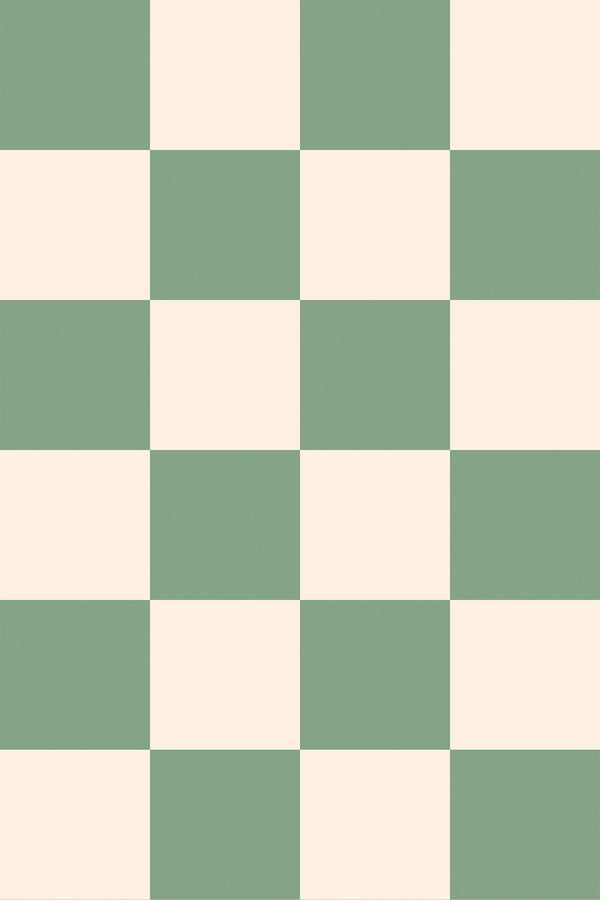 Sage green checkered