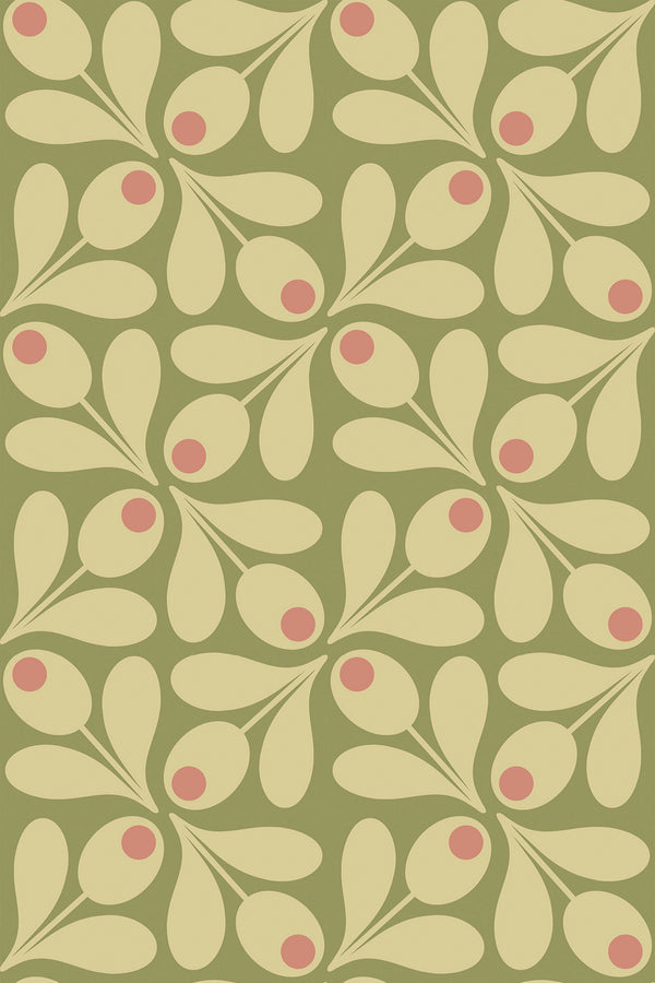 Green 60s pattern