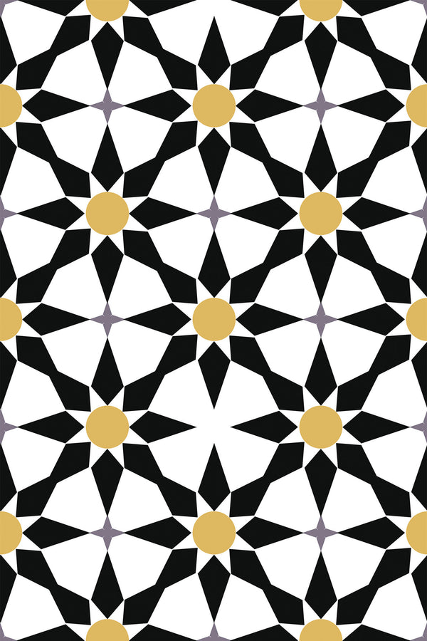 Black star tile