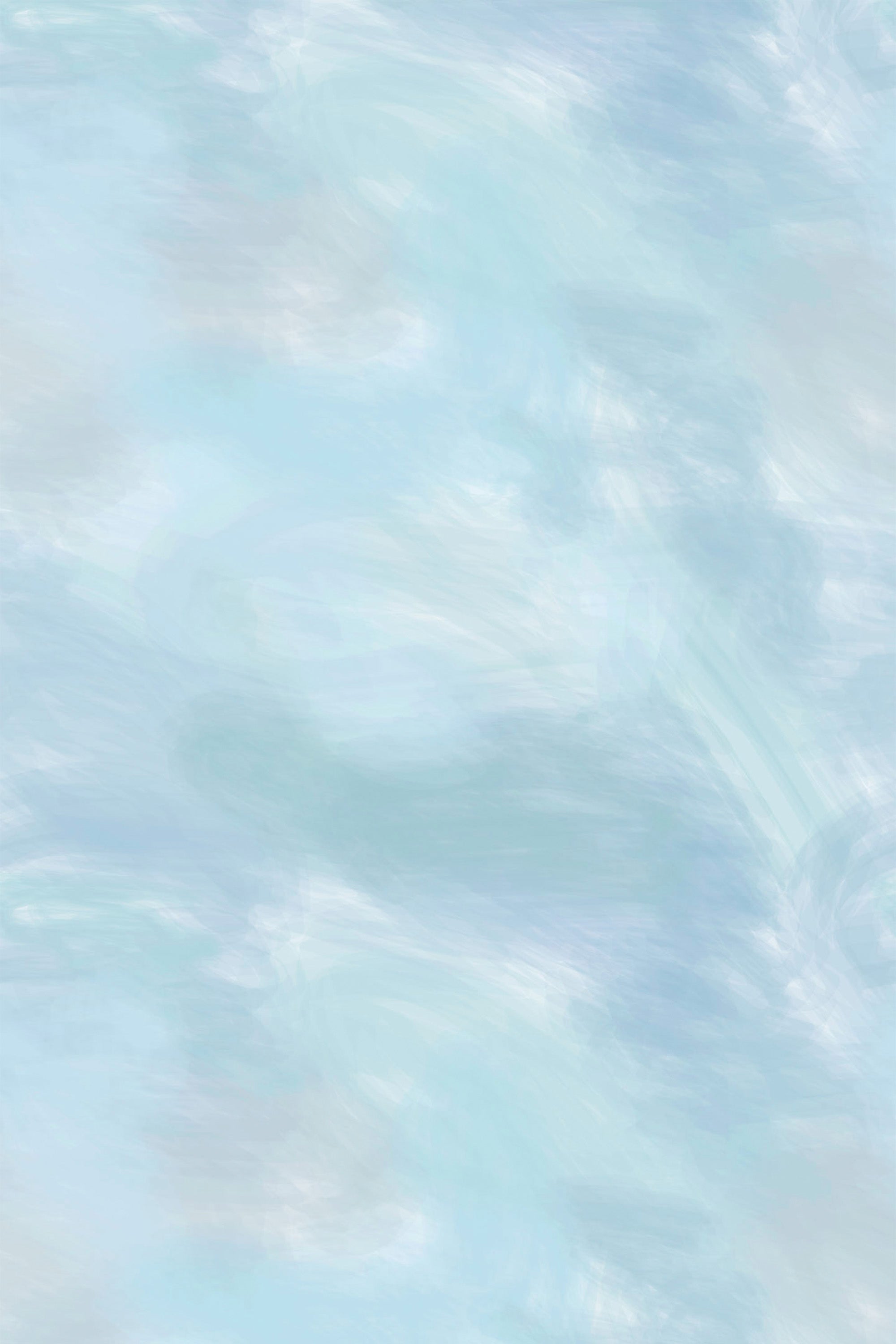 Soft pastel-colored swirls of light blue, mint green, pink, and white create an ethereal, airy effect reminiscent of cotton candy, with a calming watercolor texture. Peel and stick removable wallpaper.