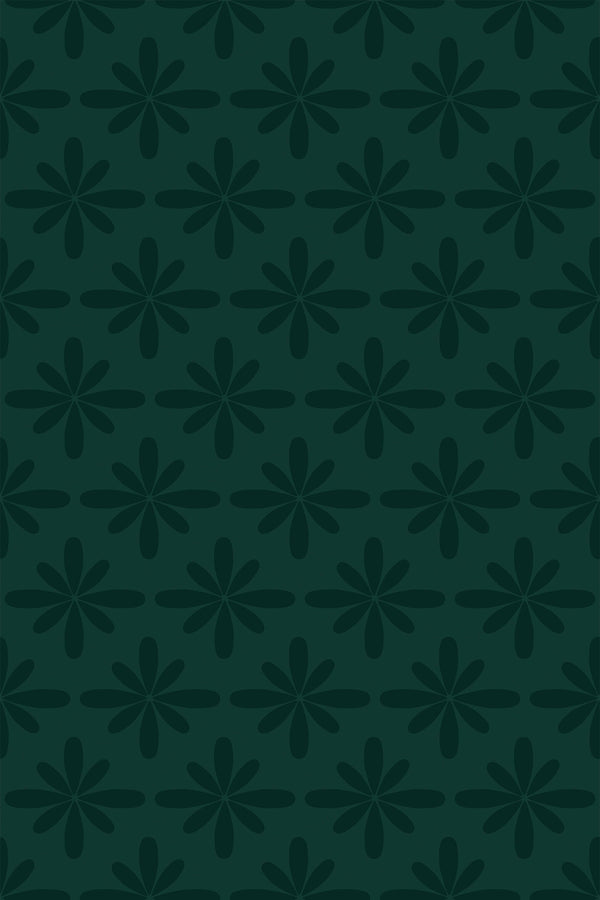Forest green floral