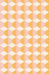 Pink and yellow geometric