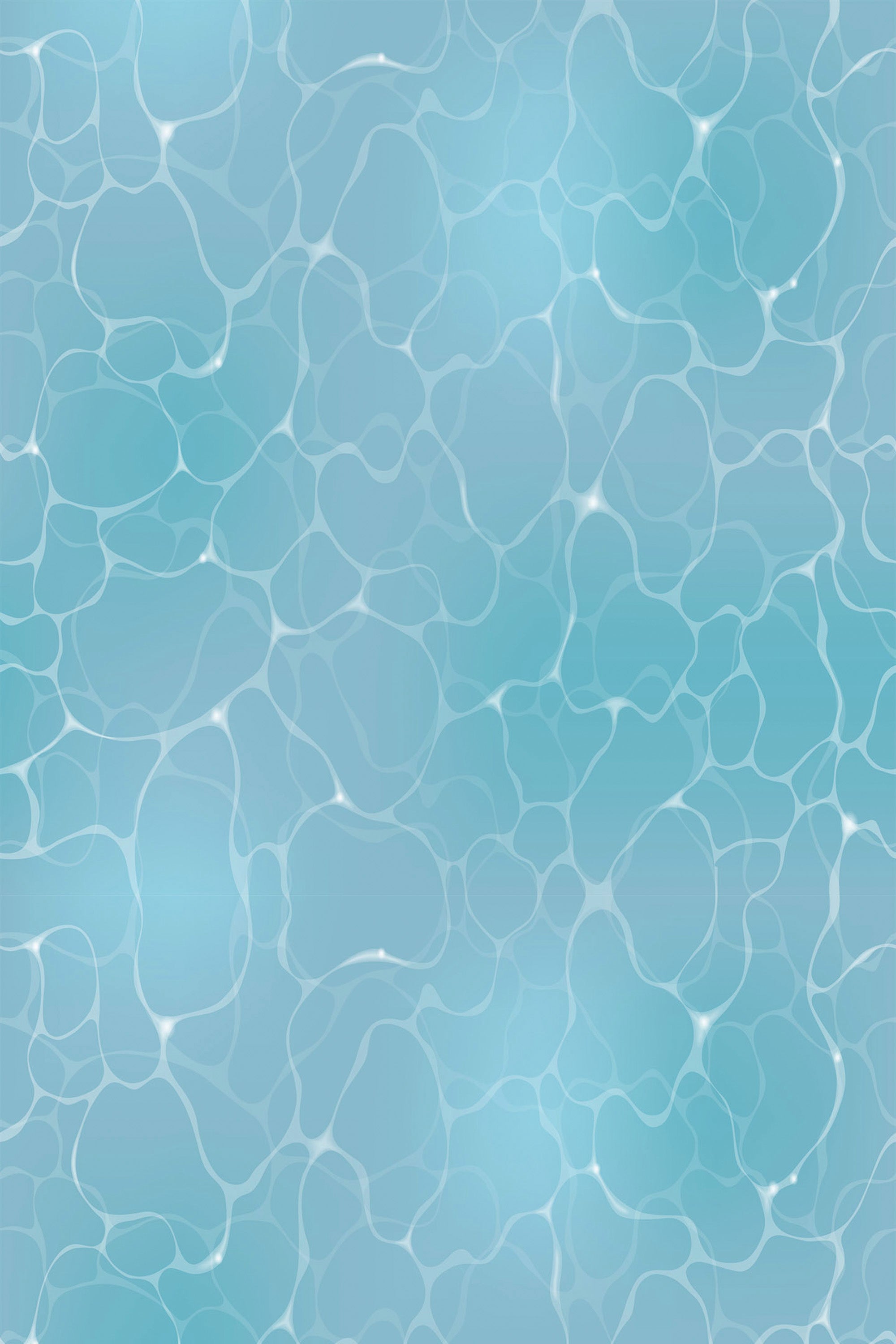 Abstract water ripple pattern with shades of aqua and light blue resembling the surface of a swimming pool, creating a calming and refreshing ambiance, peel and stick removable wallpaper.