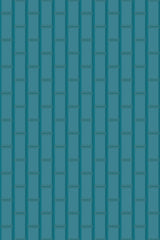 Blue subway tiles arranged in a staggered brick pattern with alternating shades of blue, providing a classic and modern look. Peel and stick removable wallpaper.