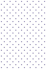 Purple polka dots evenly spaced on a white background, peel and stick removable wallpaper.