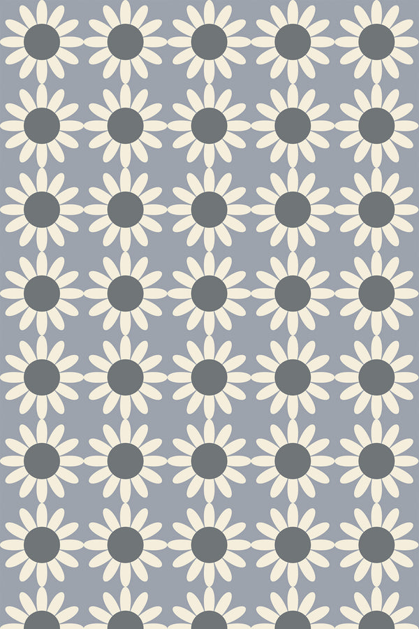 Blue seamless flowers