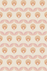 Geometric retro flower