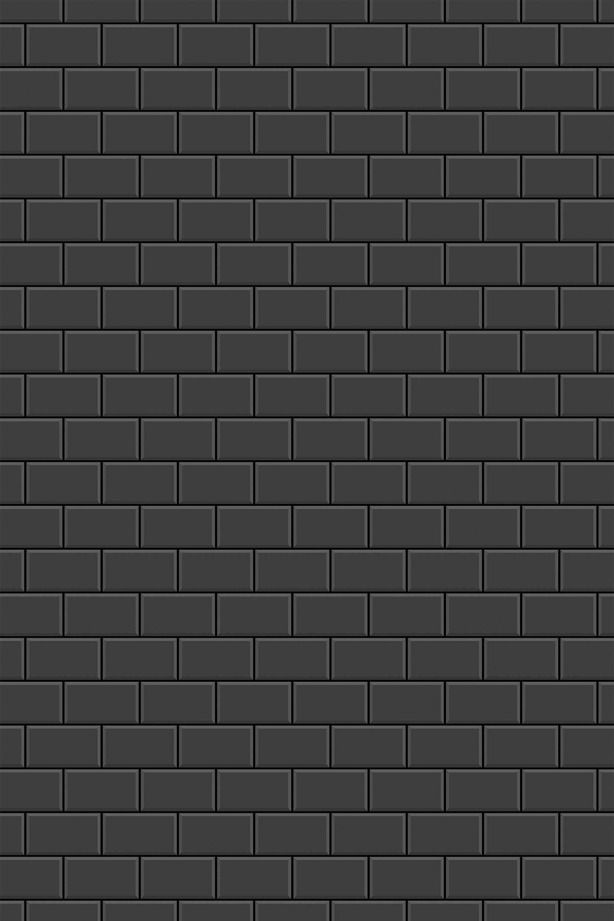 A seamless pattern of gray brickwork, simulating a textured masonry wall for a modern, urban interior aesthetic, peel and stick removable wallpaper.