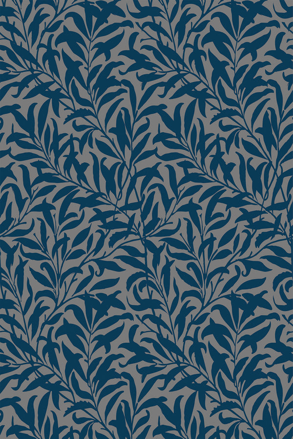 Dark seamless leaves