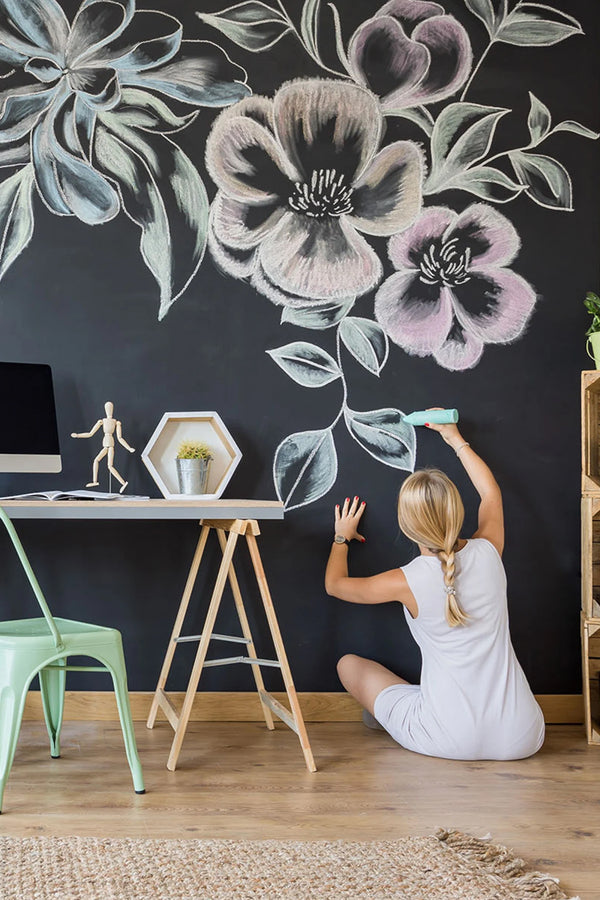 Peel and stick chalkboard Wallpaper