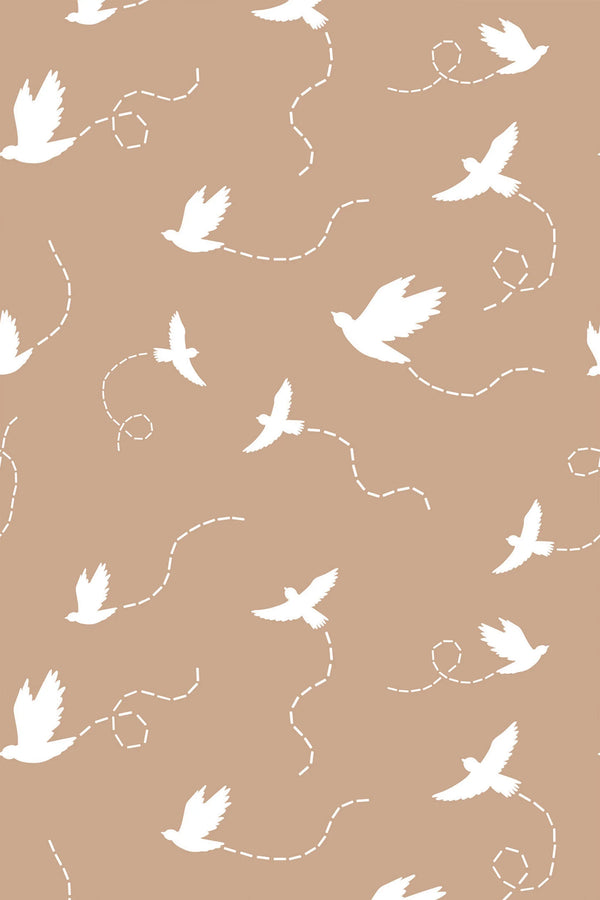 Nursery birds wallpaper for walls peel and stick or unpasted