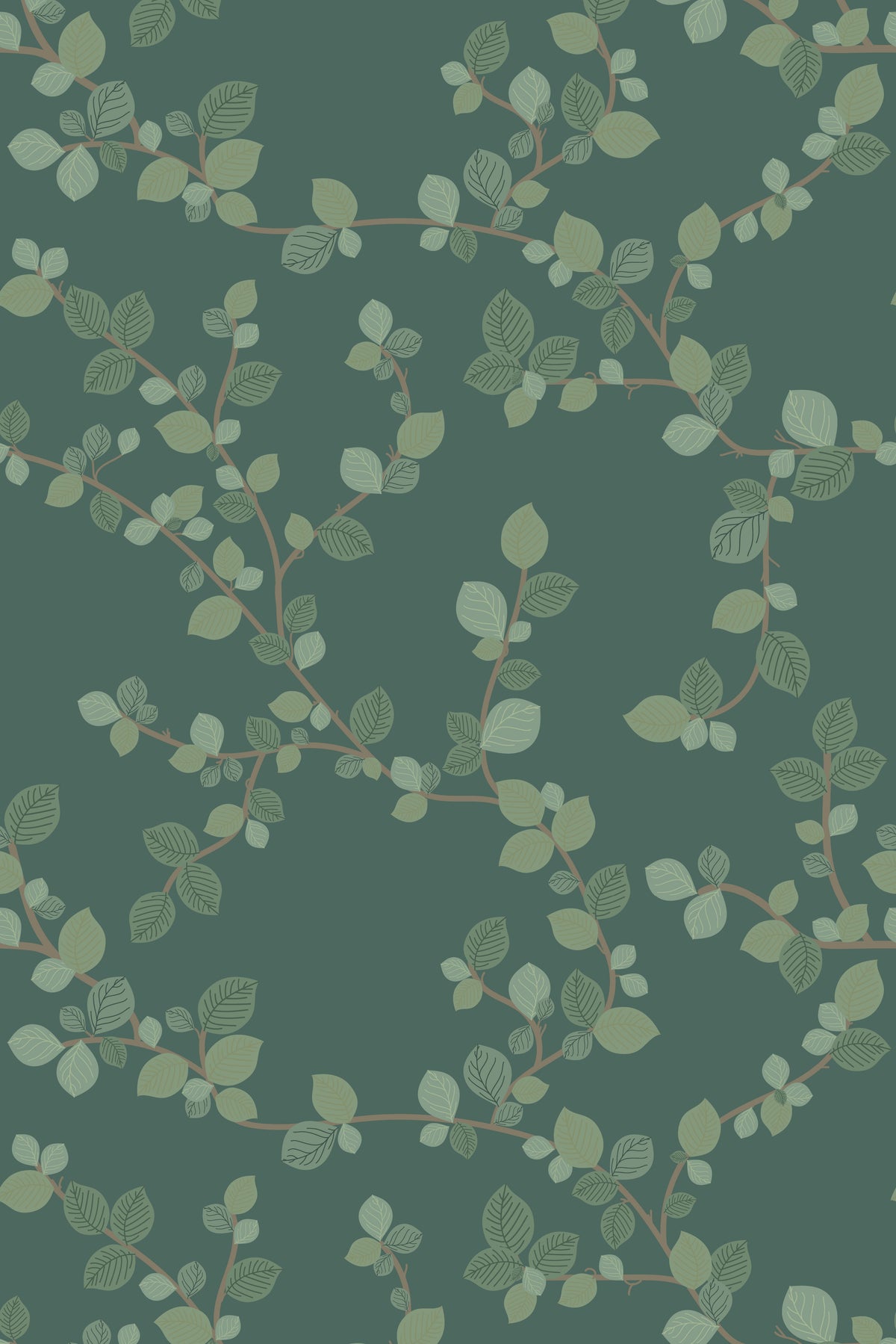 green botanical leaf wallpaper for walls