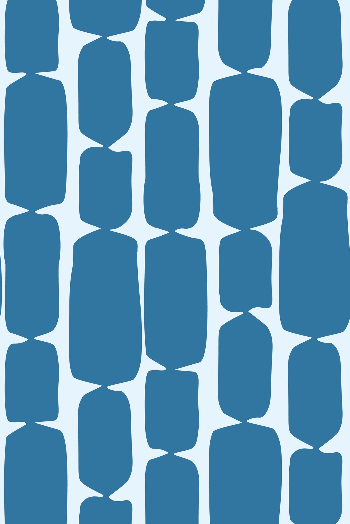Abstract blue geometric wallpaper pattern on a pale blue background