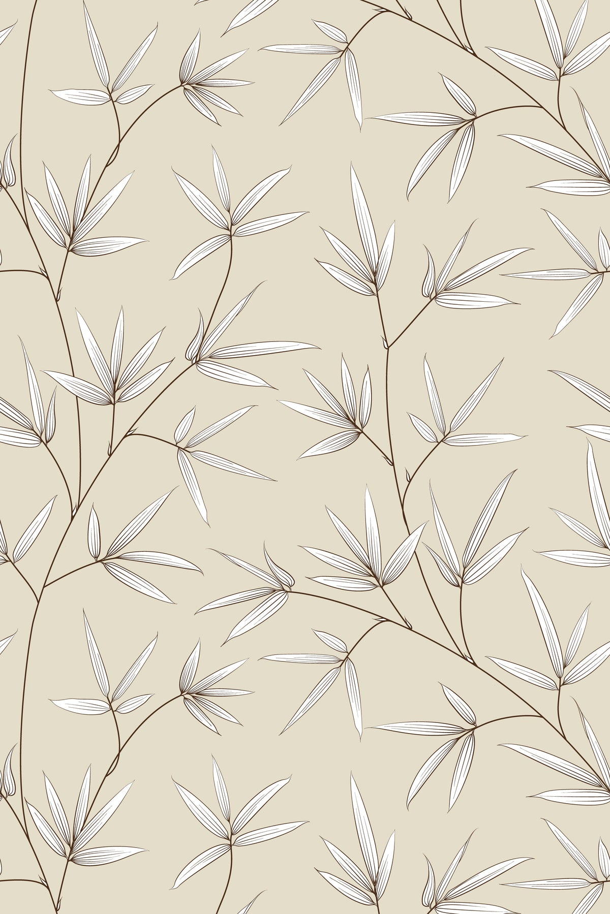 Bamboo leaf wallpaper pattern