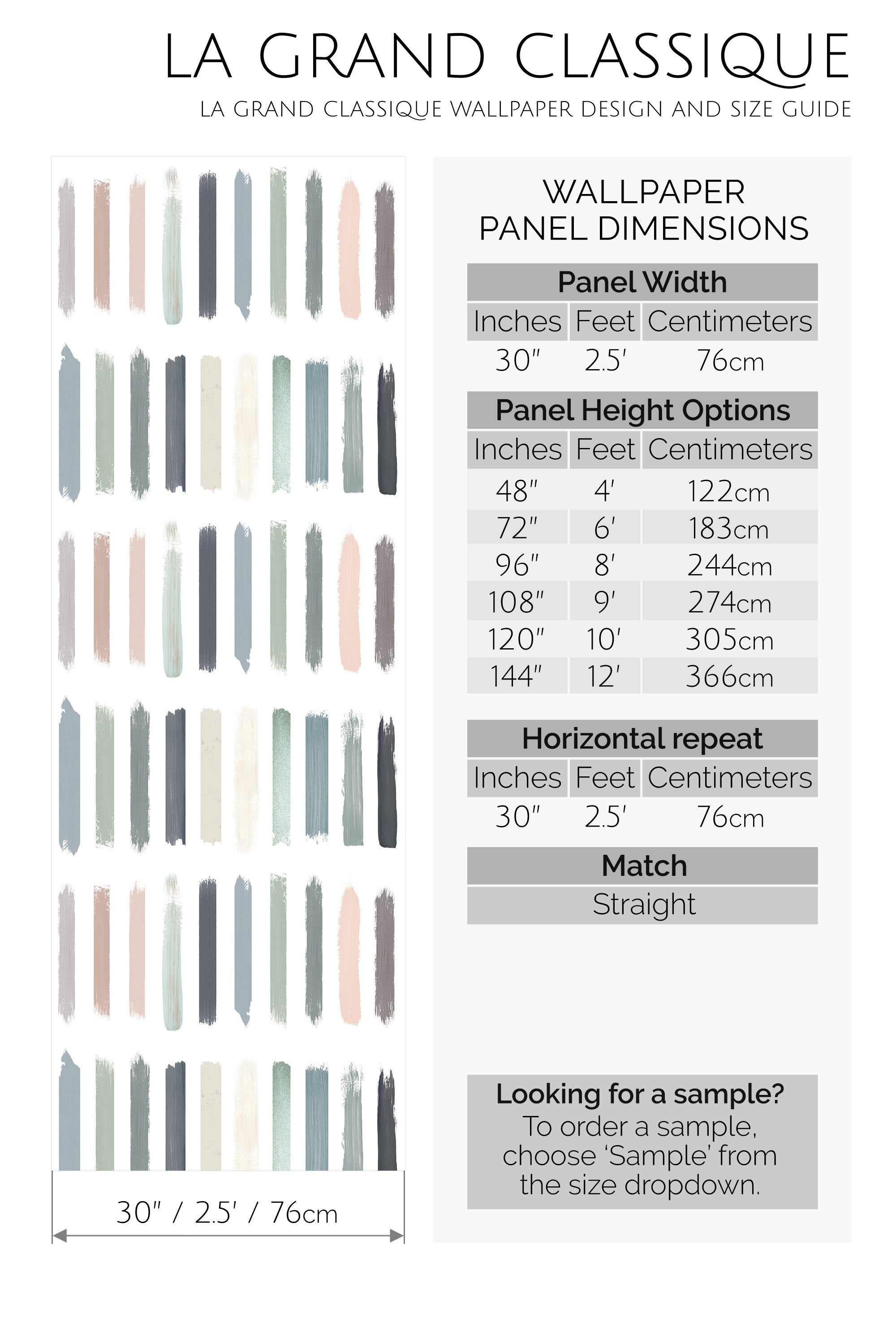 pastel brush strokes peel and stick wallpaper specifiation