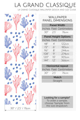 watercolor corals peel and stick wallpaper specifiation