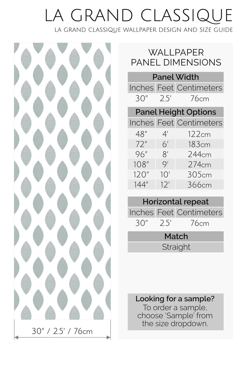 leaf lines peel and stick wallpaper specifiation