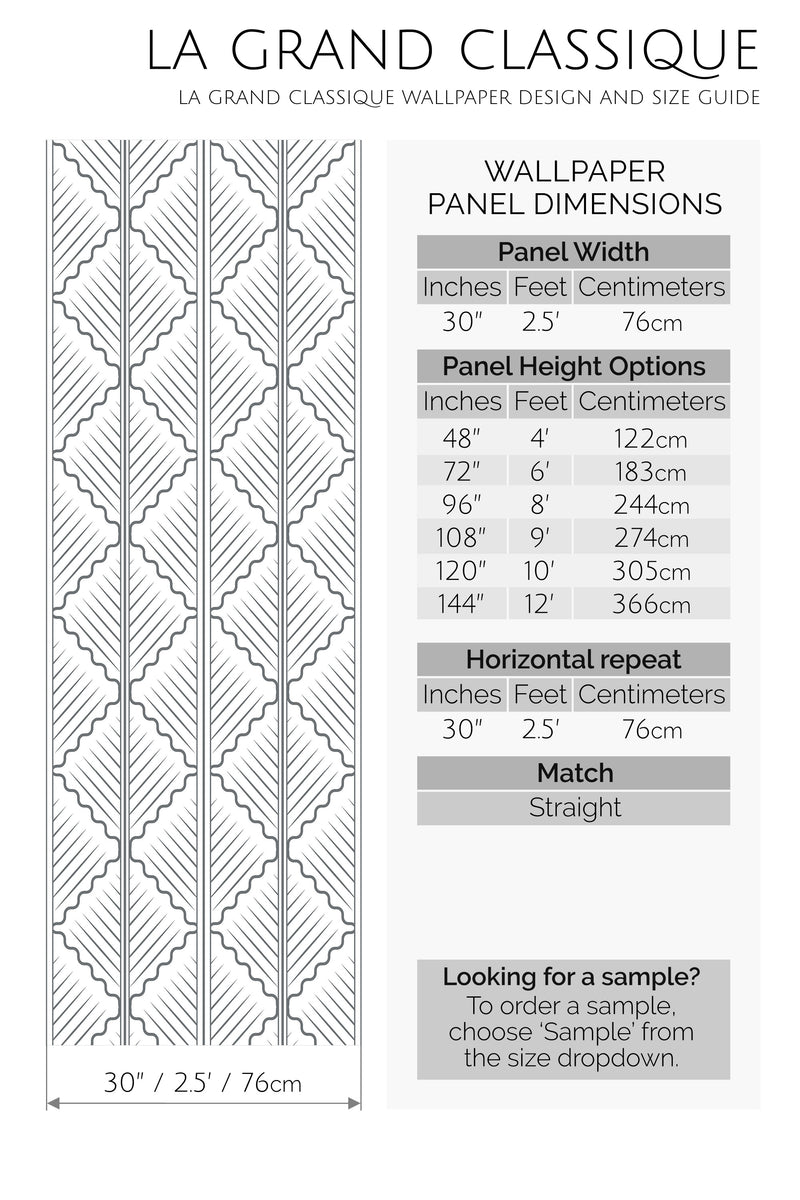 quatrefoil peel and stick wallpaper specifiation