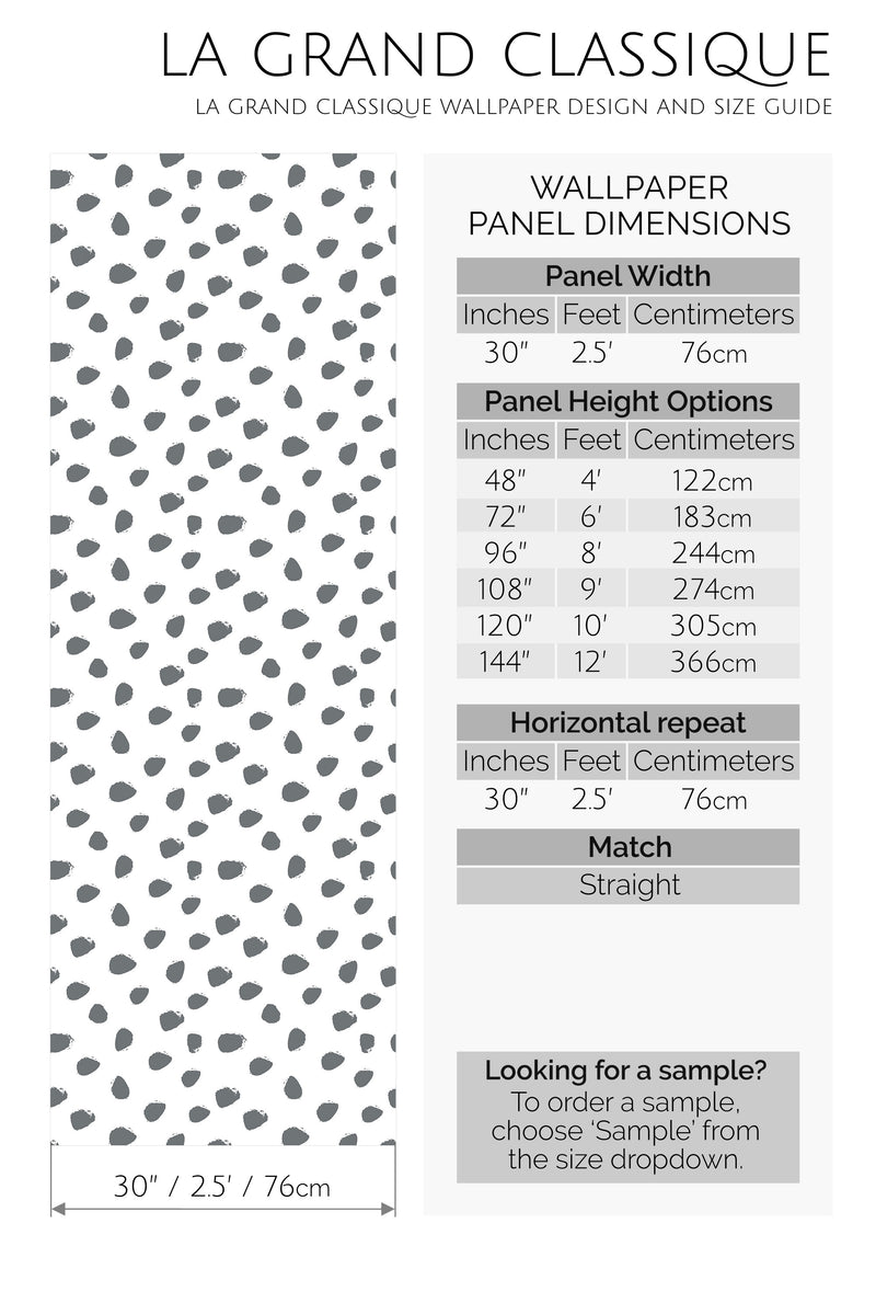 irregular dots peel and stick wallpaper specifiation