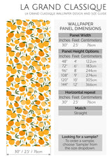 seamless orange fruit peel and stick wallpaper specifiation