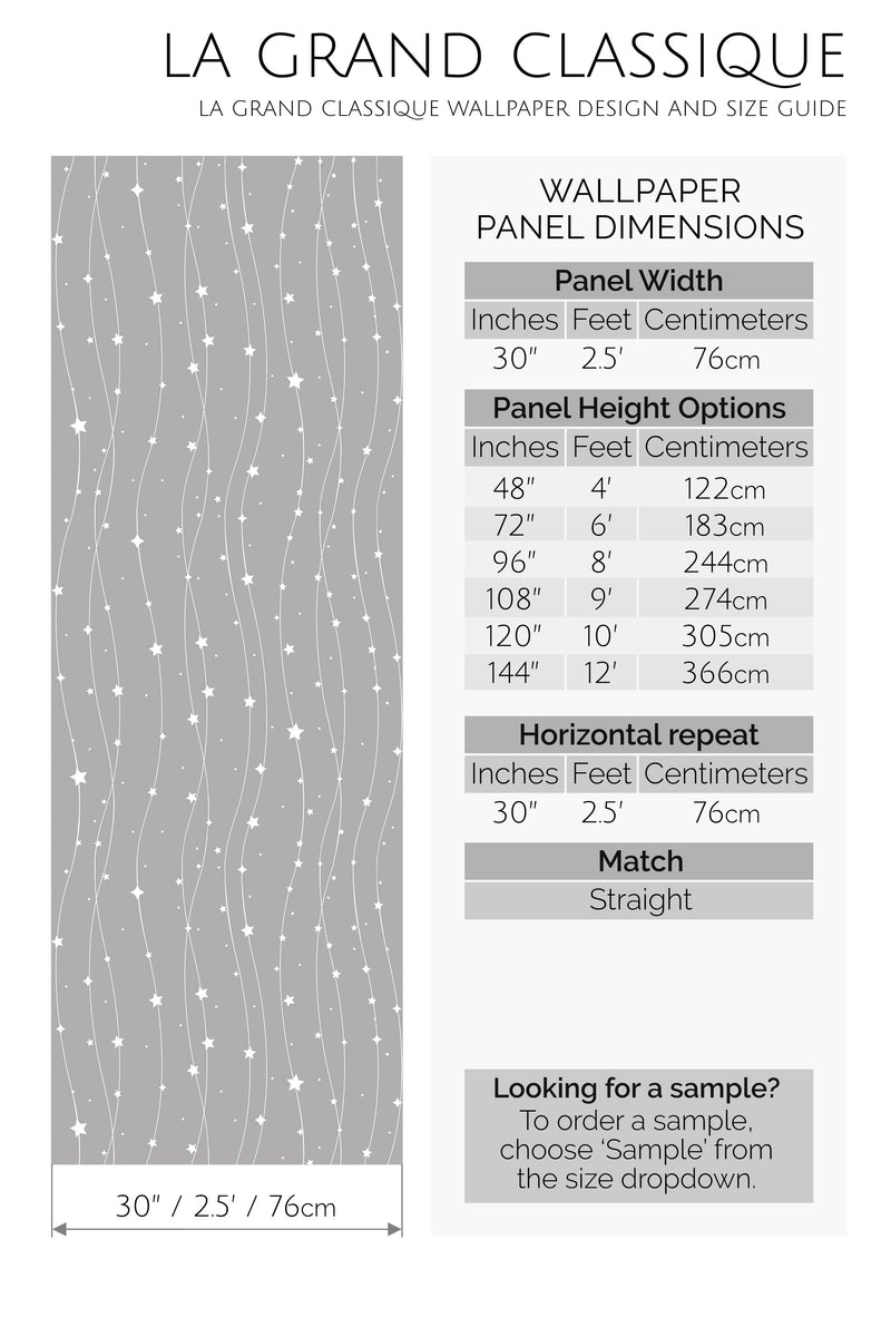 vertical star line peel and stick wallpaper specifiation