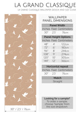 flying birds peel and stick wallpaper specifiation