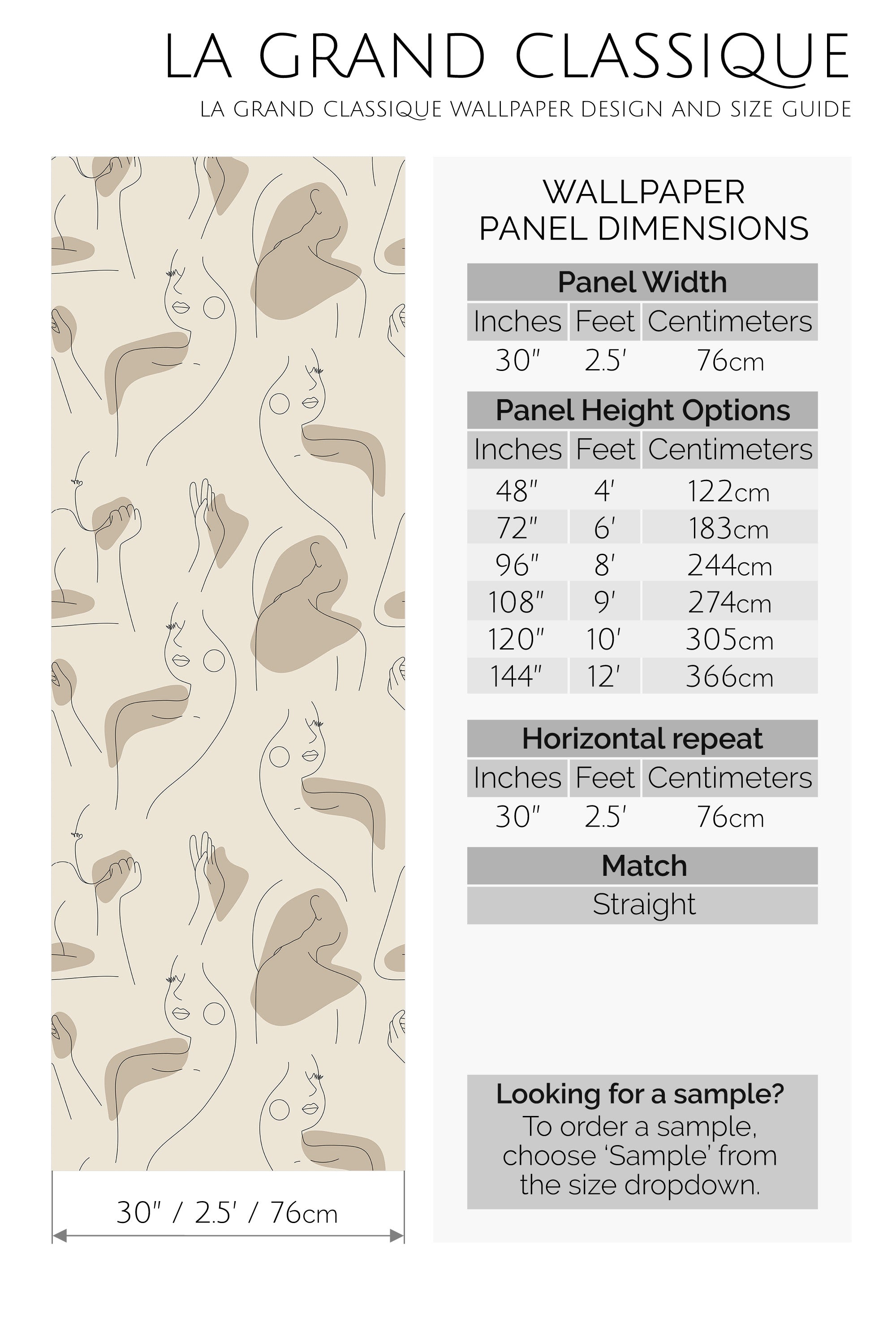 neutral body line peel and stick wallpaper specifiation