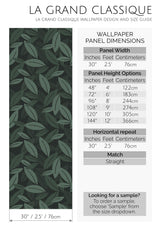 bold green leaf peel and stick wallpaper specifiation