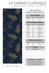 golden leaf peel and stick wallpaper specifiation