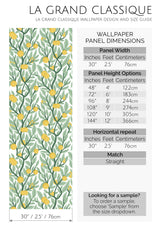 citrus tree green peel and stick wallpaper specifiation