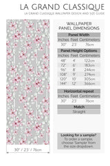 pastel floral peel and stick wallpaper specifiation