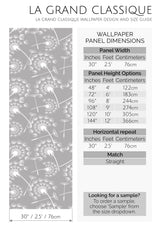 seamless dandelion peel and stick wallpaper specifiation