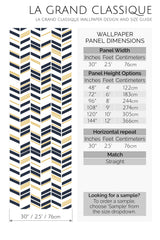 art deco chevron peel and stick wallpaper specifiation